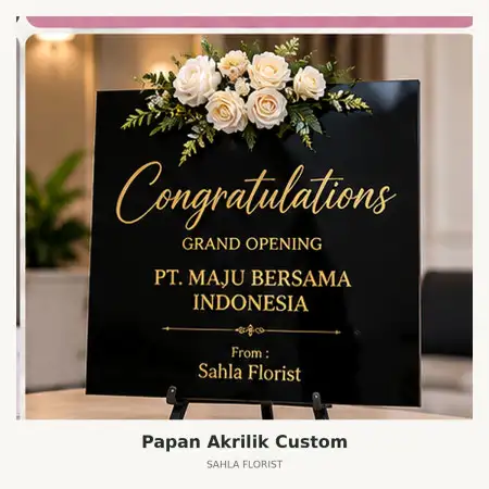 Papan Bunga Akrilik Ejip